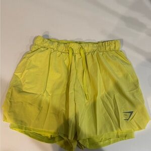 Gymshark Lemon Yellow Athletic Shorts